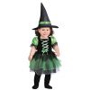 Disfraz de brujita verde para bebé
