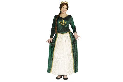Disfraz de Reina Medieval Verde para mujer