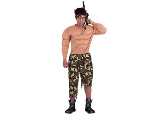 Disfraz Rambo, soldado vietnam para hombre