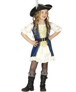 Disfraz de capitana pirata para niña
