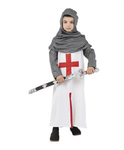Disfraz de caballero cruzado medieval para niño