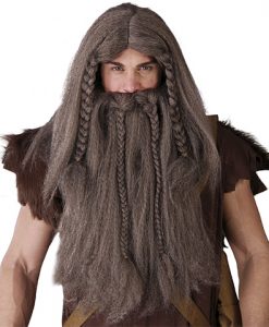 peluca y barba de vikingo