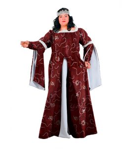 disfraz de dama medieval xxl