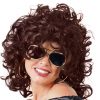 Peluca rizada morena