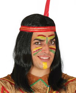 Peluca indio con cinta para la cabeza