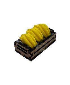 Caja con plátanos, miniatura para belén