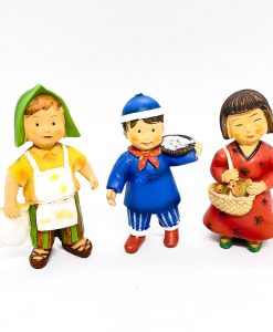 Figuras comerciantes belen infantil näif (3 uds)