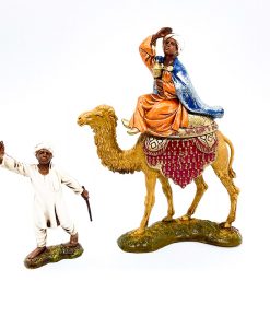 Reyes Magos a camello con pajes Moranduzzo 10cm 3