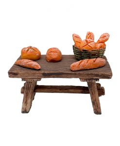 Mesa con panes para belén