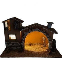 Casa alfarería iluminada