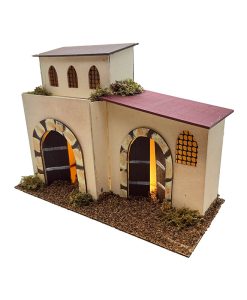 Casa de corcho con luz 28x13x21 cm