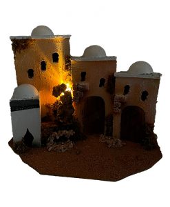 Poblado moro de corcho iluminado