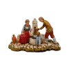 Familia de pastores en fuente Moranduzzo 10 cm