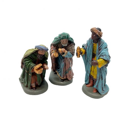 Figura Reyes adorando para belén 10cm Oliver
