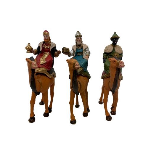 Figuras de Reyes Magos a camello Oliver 8 cm