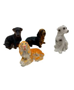 Figura perro miniatura 3,5 cm de resina para belenes