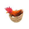 Gallina ponedora en cesto para belenes