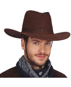 Sombrero vaquero marrón oscuro