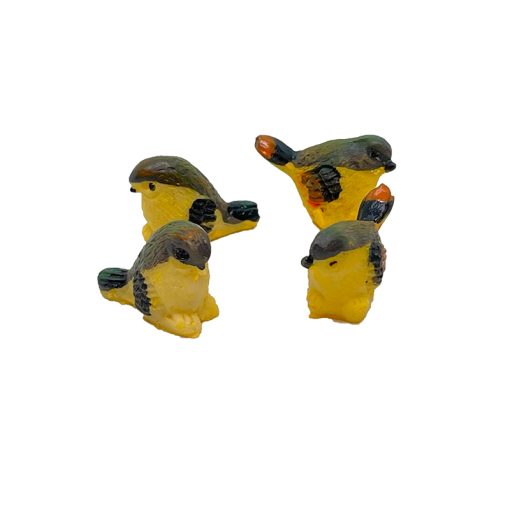 Pájaros de resina para belén