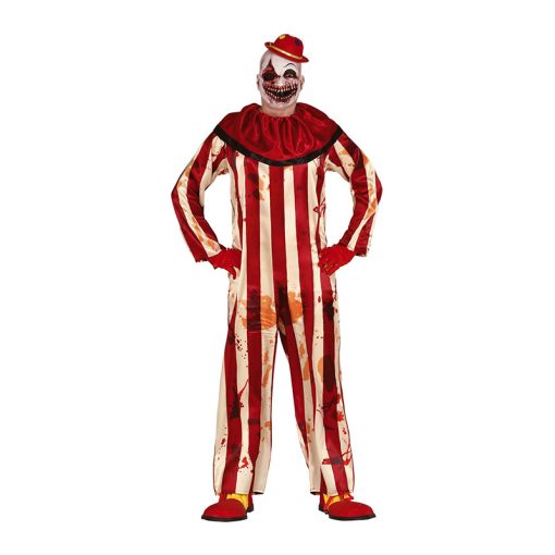 Disfraz Payaso Sangriento rayado para hombre