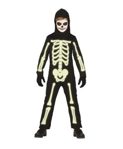Disfraz Esqueleto brilla oscuridad infantil