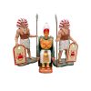 Faraón y 2 Egipcios 10 cm plástico, figuras para belenes