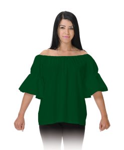 Blusa medieval verde para mujer