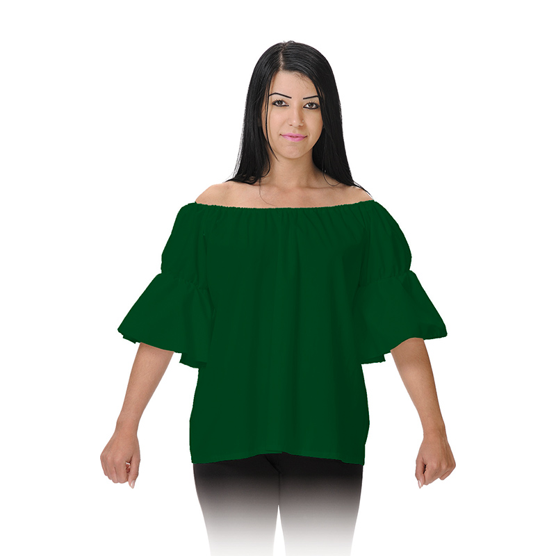 Blusa medieval verde para mujer Blusa medieval verde para mujer