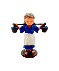 Niña con cubos 8cm plastico moderno