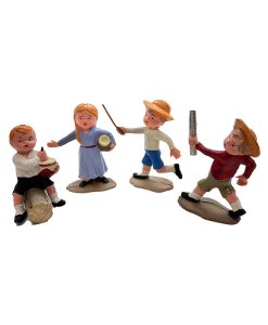 Niños pastores 8cm plástico moderno