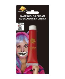 Tubo maquillaje al agua rojo 20ml