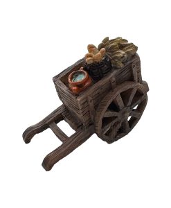 Carretilla víveres resina para belén