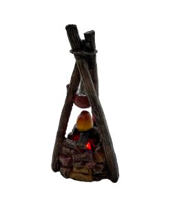 Fogata marmolina LED a pilas para belén