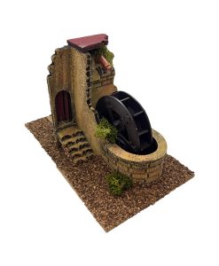 Fuente eléctrica con noria