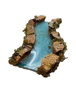 Río de corcho efecto agua para belén