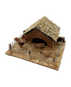 Gallinero corcho para belén